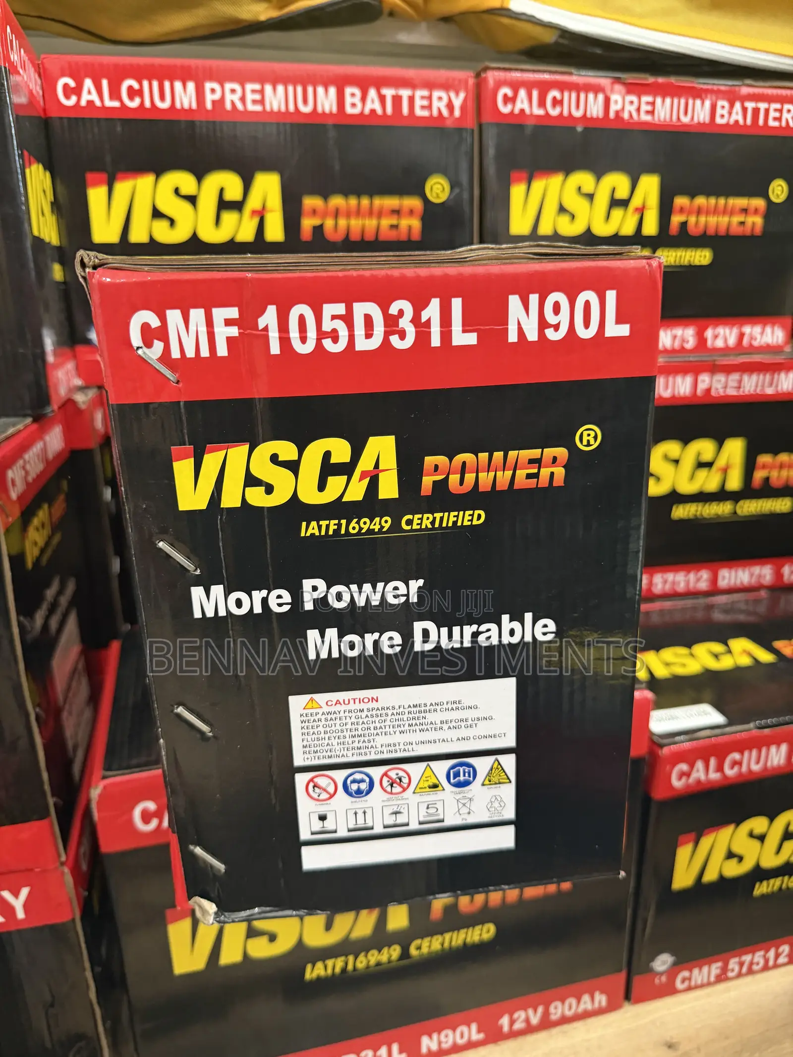 Visca Power 17 Plates Battery 12v 90ah