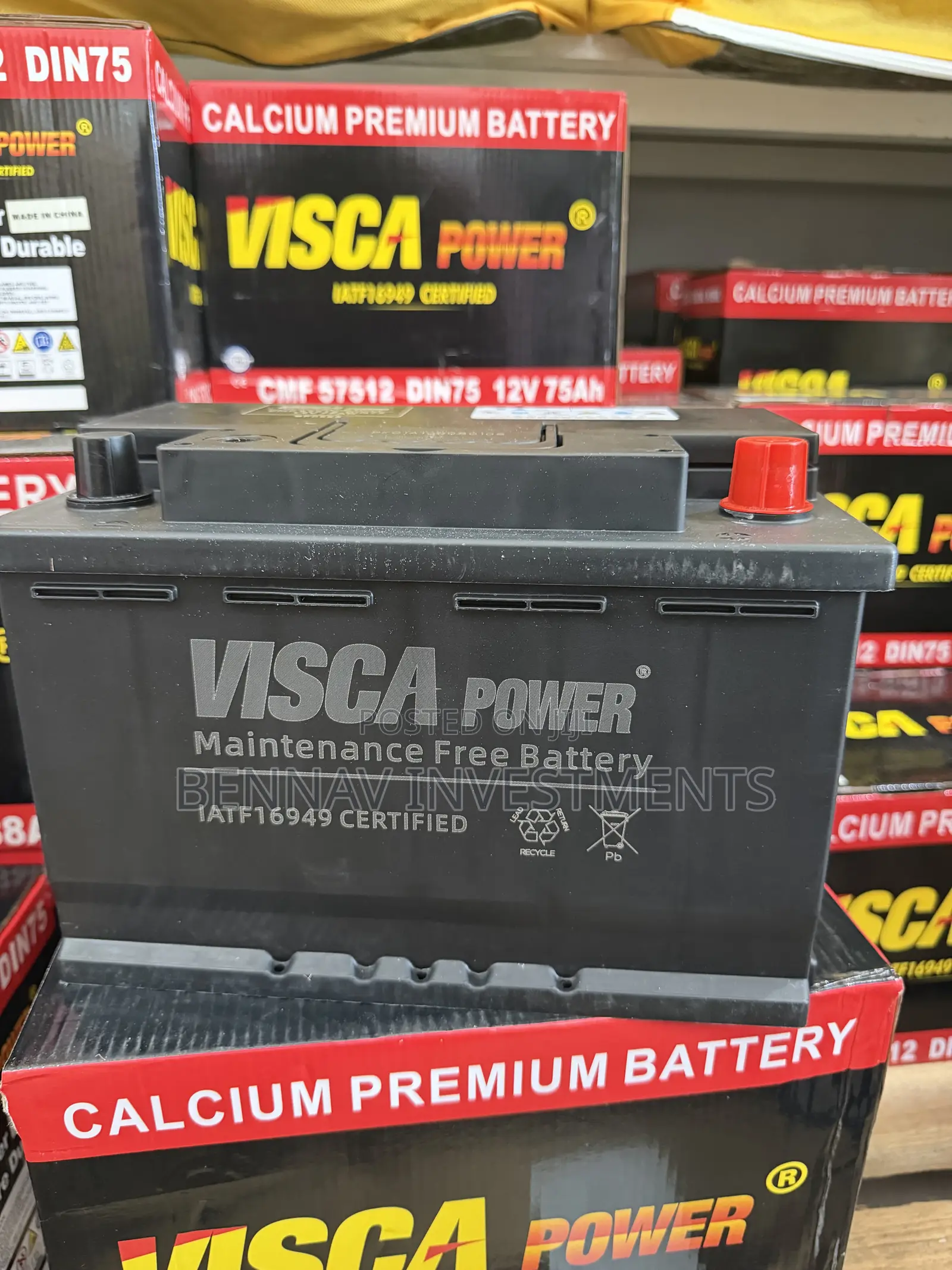 Visca Power 15 Plates Battery 12v 75ah