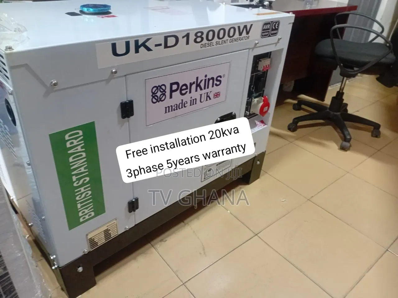 Powerful 20kVA Perkins 3-Phase Diesel Genset 20kva