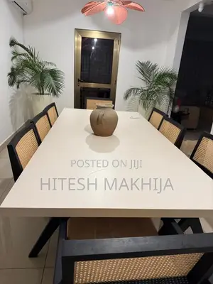 Premium 8-Seater Dekton Dining Table + Chandigarh Cane Chairs