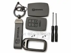 Honda Smart Car Key Cover Case With Leather Keychain Strap