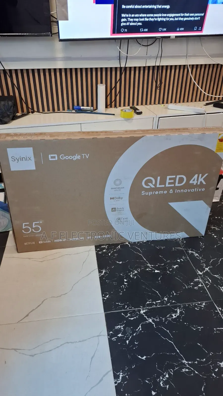 Syinix 55-Inch QLED Google Android Smart TV