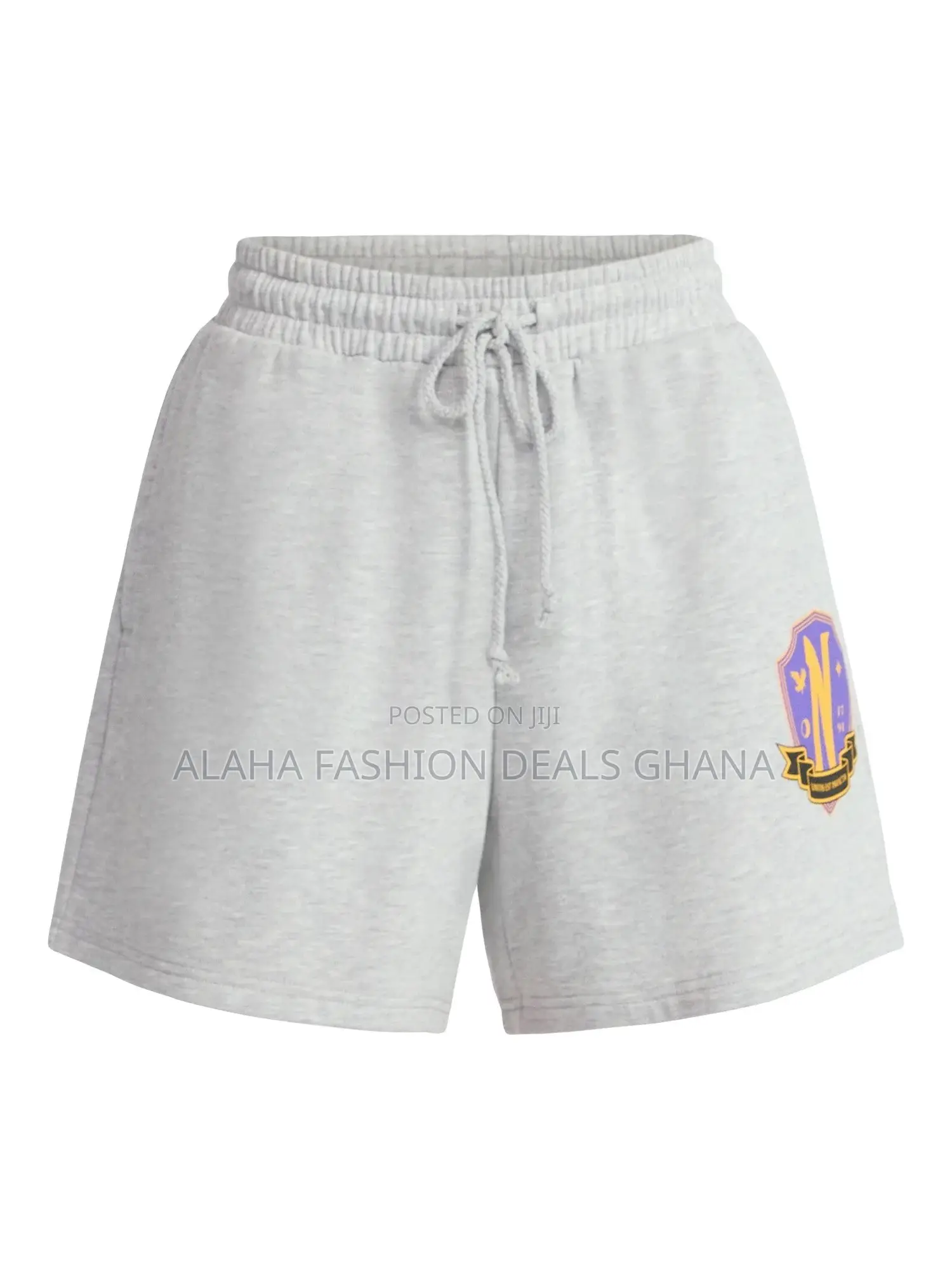 Wednesday Addams Women's Graphic Shorts, Nevermore Crest,