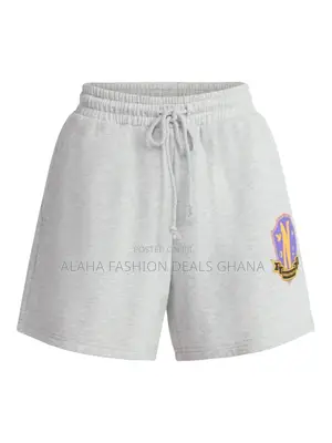 Wednesday Addams Women's Graphic Shorts, Nevermore Crest,