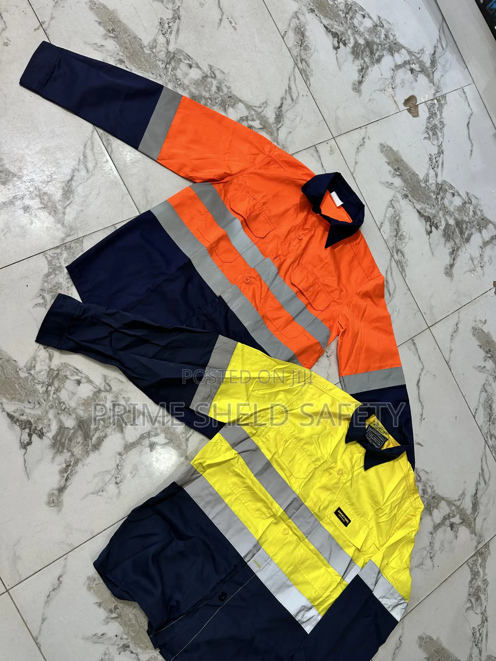 Mining Shirt Orange & Navy Blue