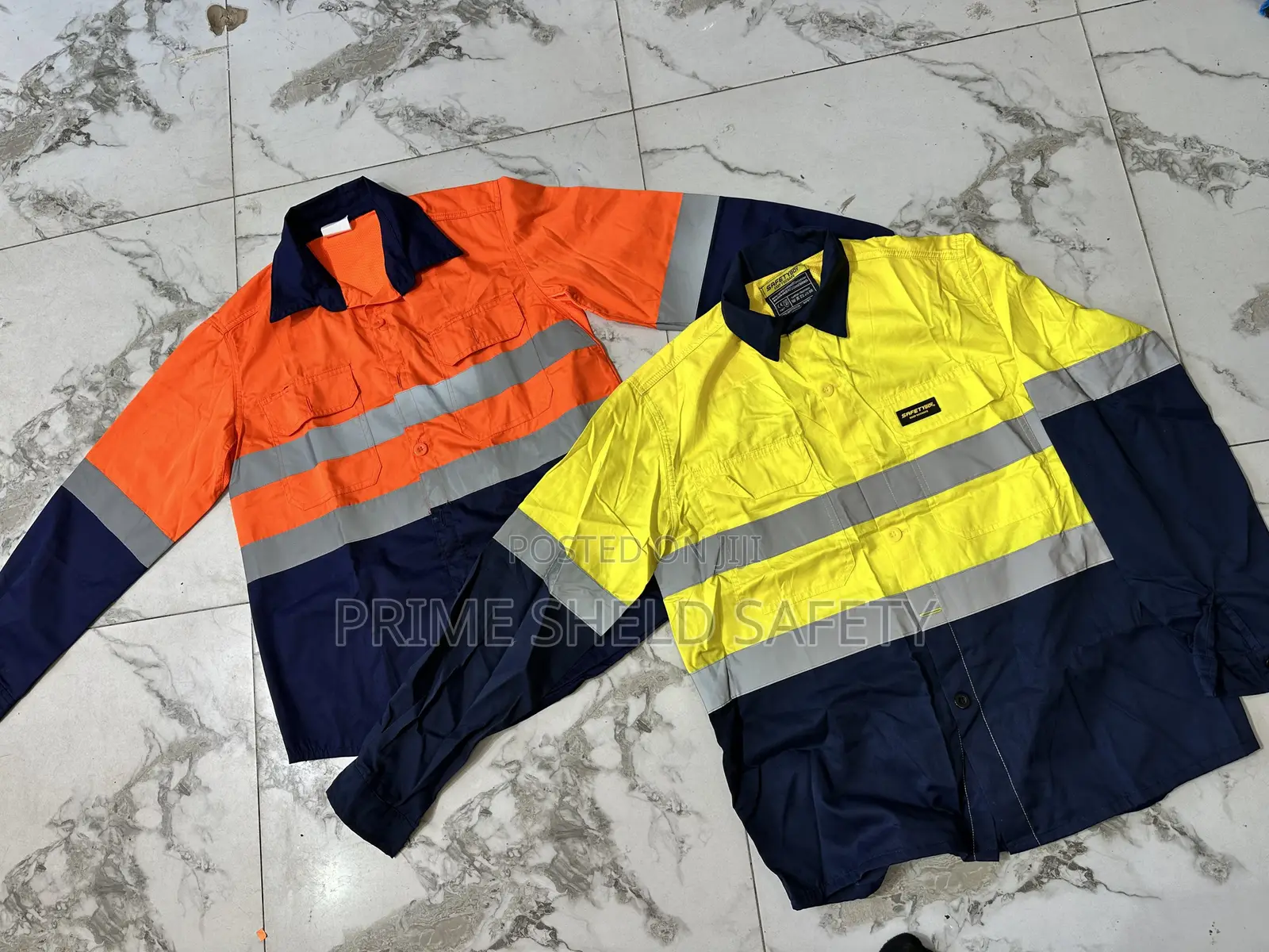 Mining Shirt Orange & Navy Blue