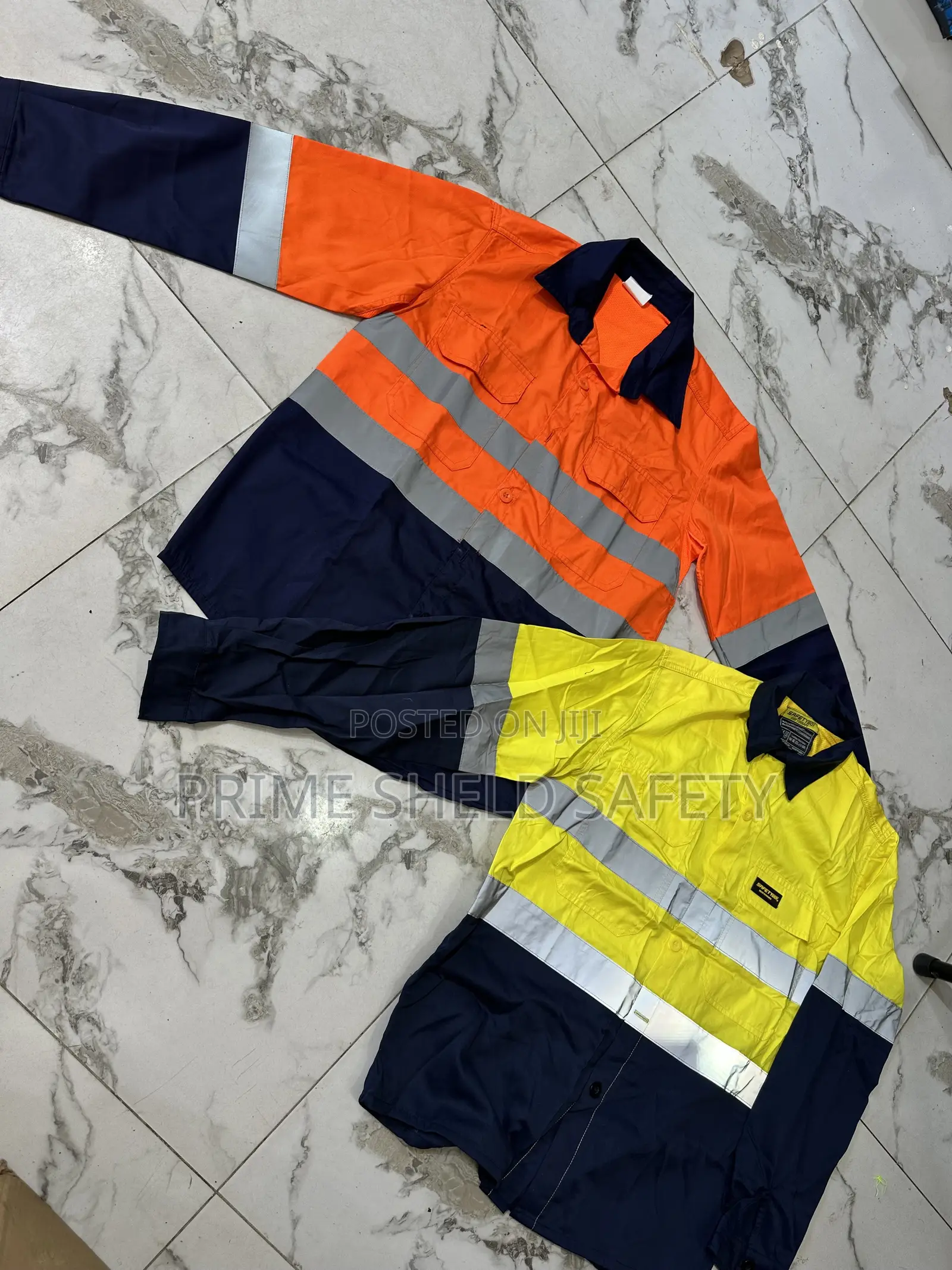 Mining Shirt Orange & Navy Blue