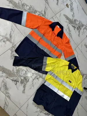 Mining Shirt Orange & Navy Blue