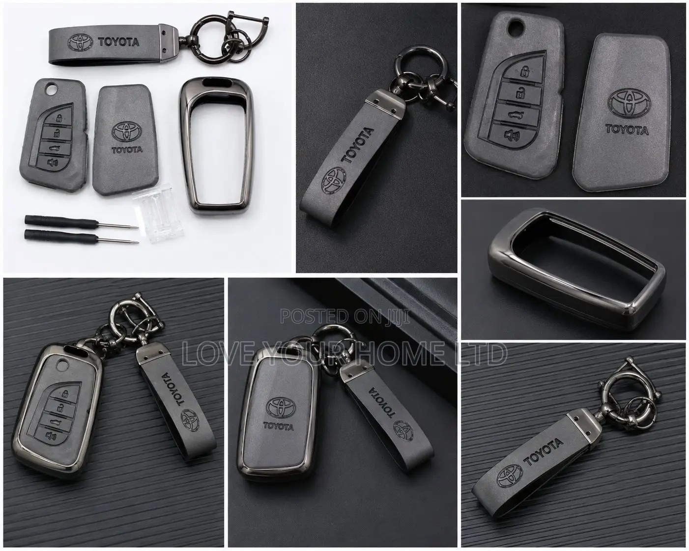Toyota Smart Key Replacement Shell Kit With TPU Protective Cover,