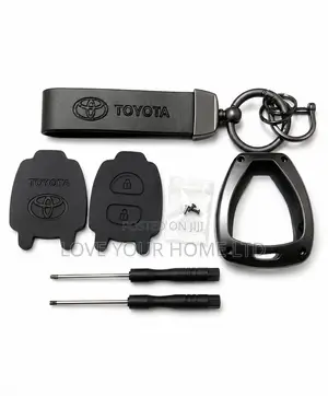 Toyota 2-Button Smart Car Key Case Kit With Metal Frame