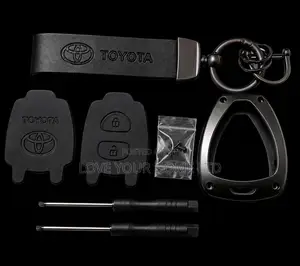 Toyota 2-Button Smart Car Key Case Kit With Metal Frame