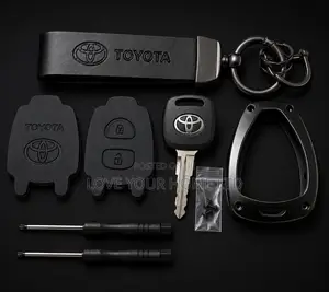 Toyota 2-Button Smart Car Key Case Kit With Metal Frame