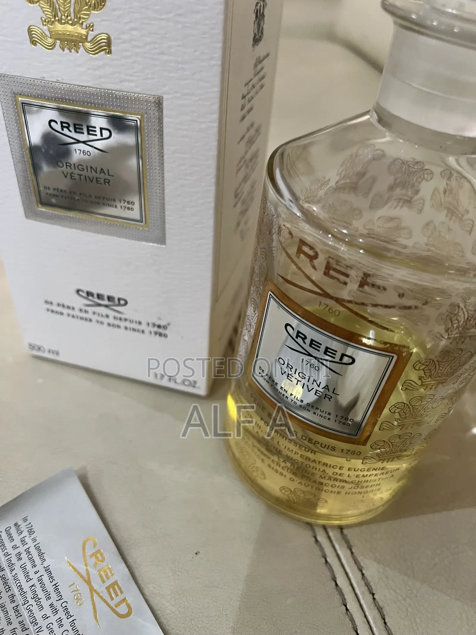  Genuine Creed Original Vétiver – 500ml Flacon