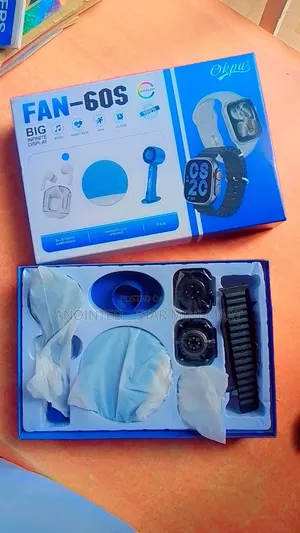 5 in 1 Package (2 Smart Watches +Airpod+ Handheld Fan +Pillow Speaker)