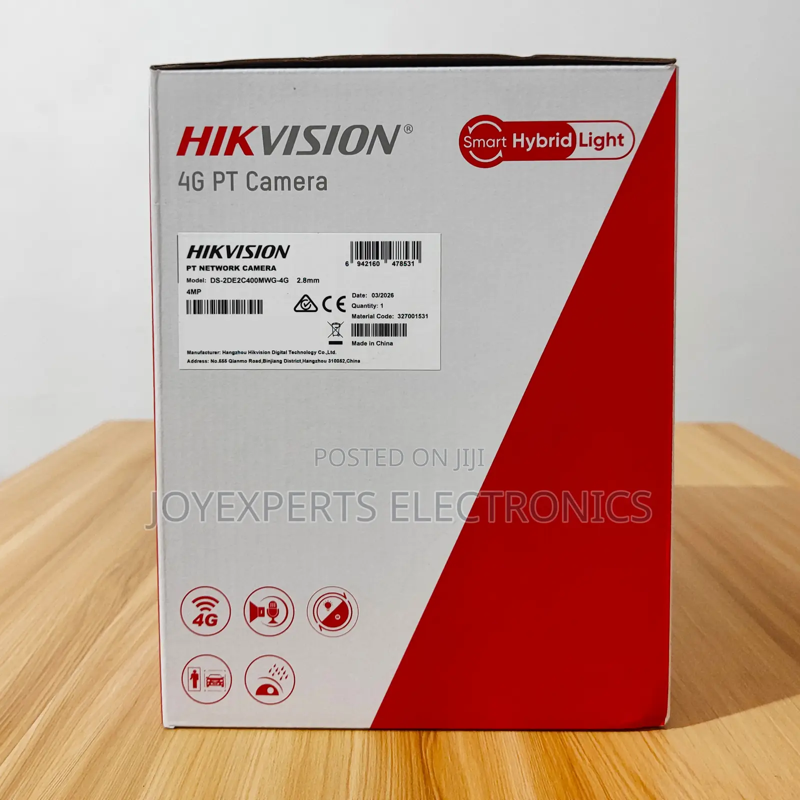 4MP PTZ Camera - Hikvision- DS-2DE2C400MWG-4G