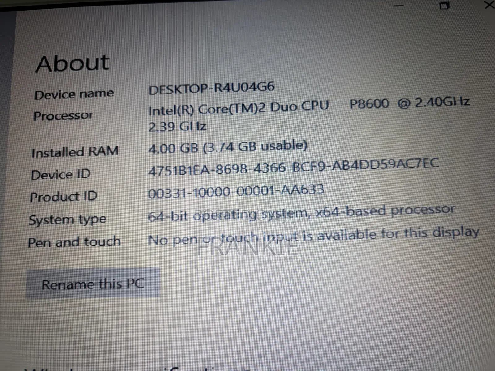 Laptop Apple MacBook 2009 4GB Intel Core 2 Duo HDD 500GB