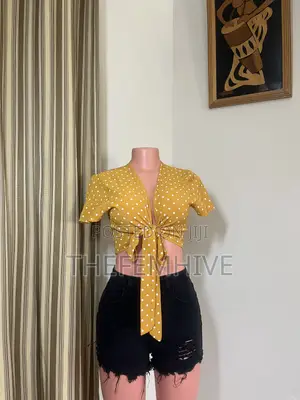 Yellow Polka Dotted Pretty Little Thing Crop Top