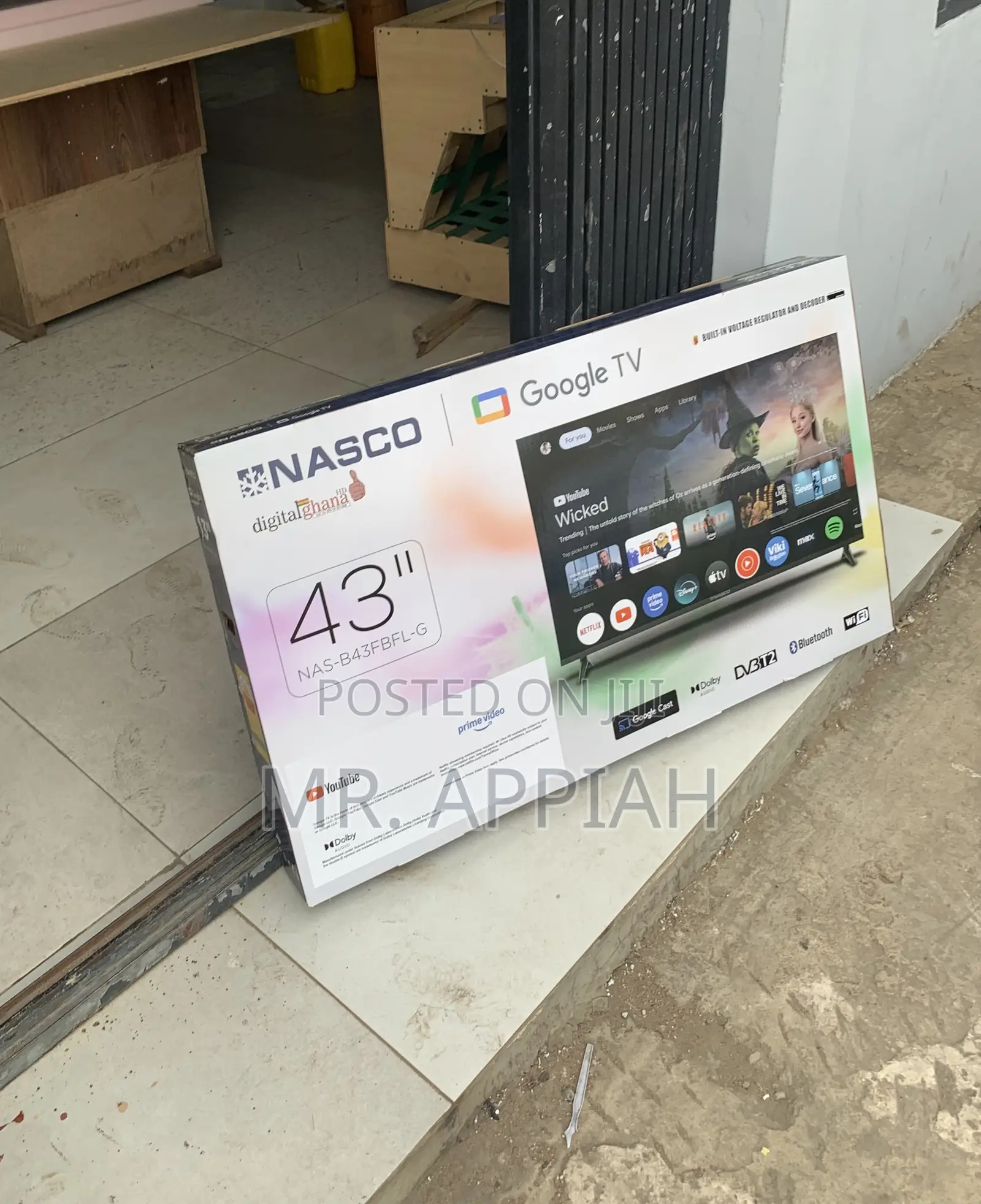 Extremely Adorable Nasco 43” Digital Satellite Smart TV(Black)