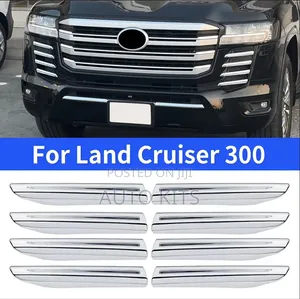 Toyota Landcruiser 300 Chrome Strips for Front Bumper Side Grills