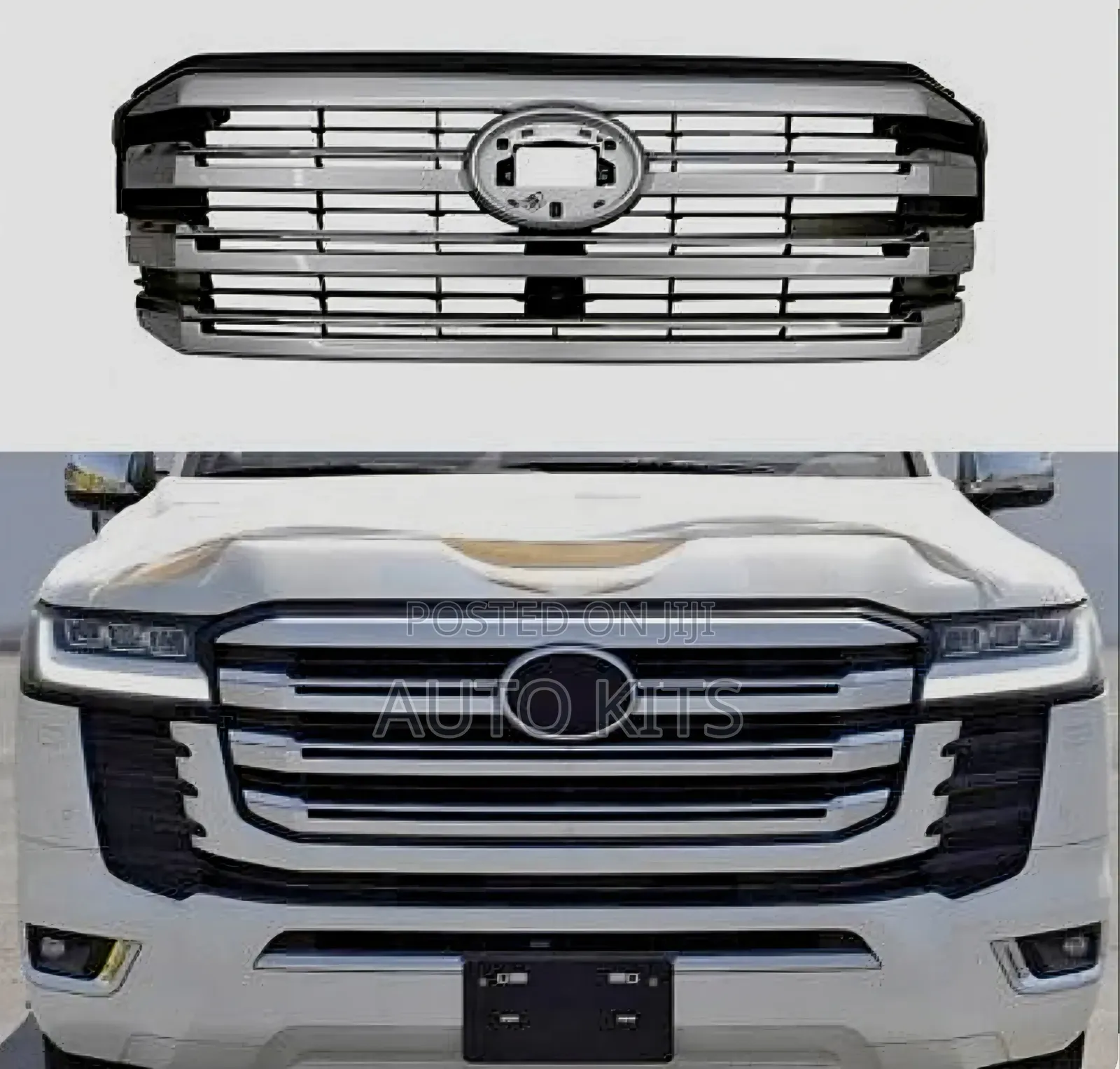 Toyota Landcruiser 300 Chrome Strips for Front Bumper Side Grills