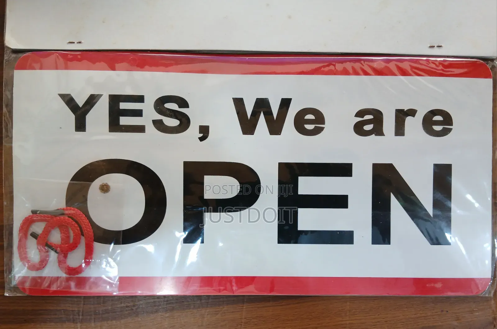White Open and Close Sign