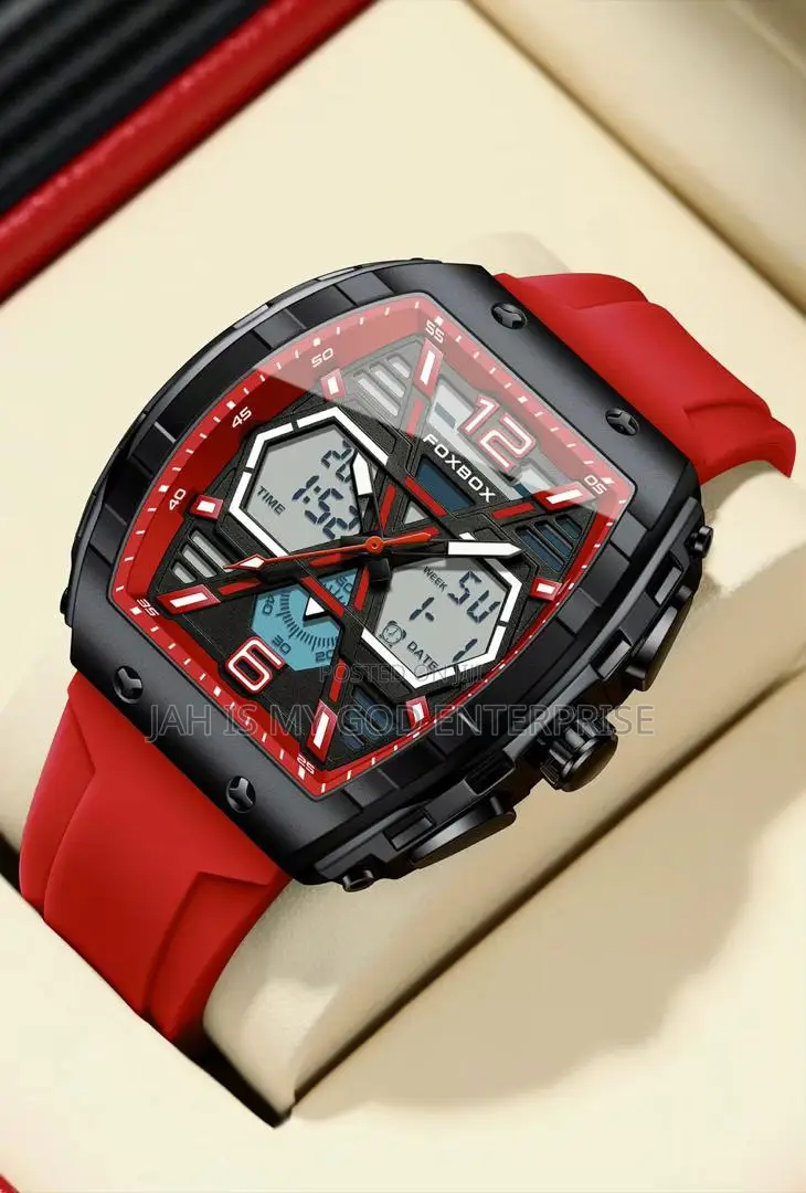 Lige Foxbox Digital Men Military 50m Waterproof Led Quartz Sport Watch