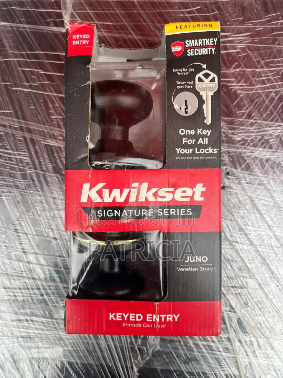 Kwikset Juno Signature Series SmartKey Keyed Entry Door Knob