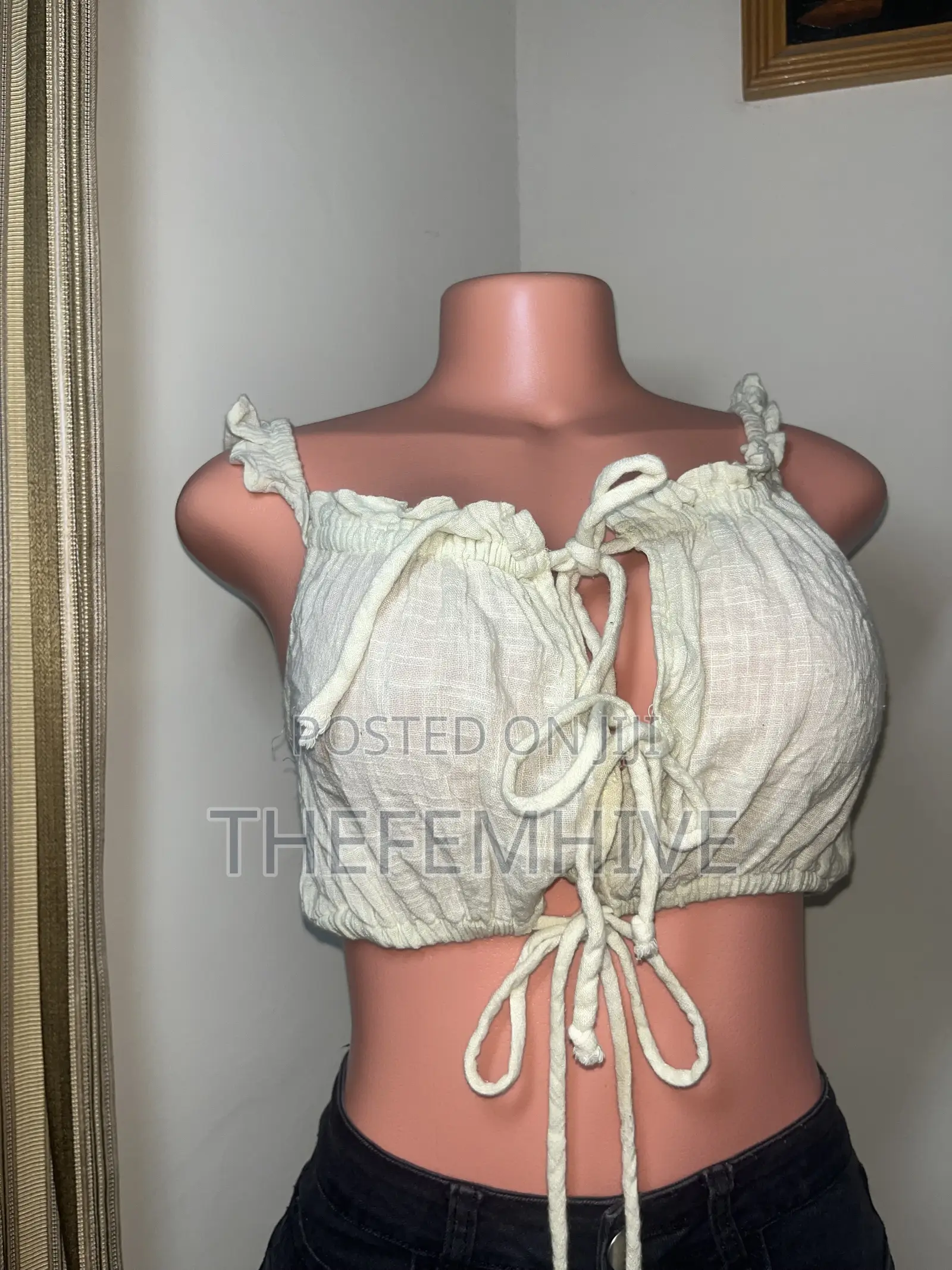 Yellow Urban Outfitters Crop Top Thrift
