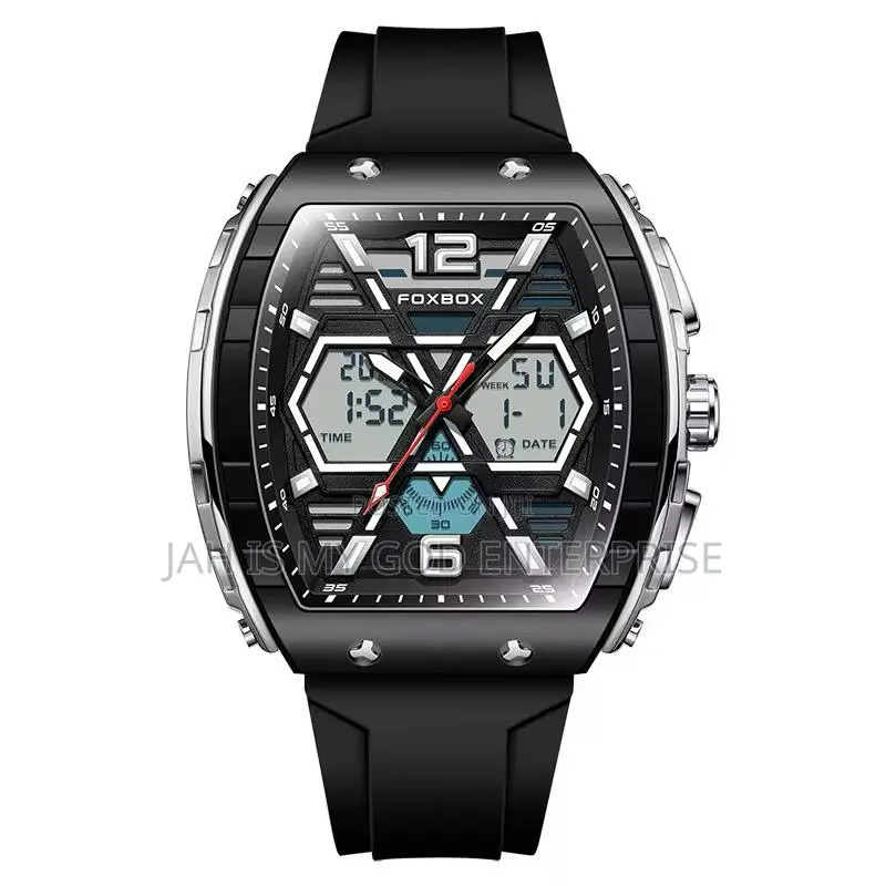 Lige Foxbox Digital Men Military 50m Waterproof Led Quartz Sport Watch