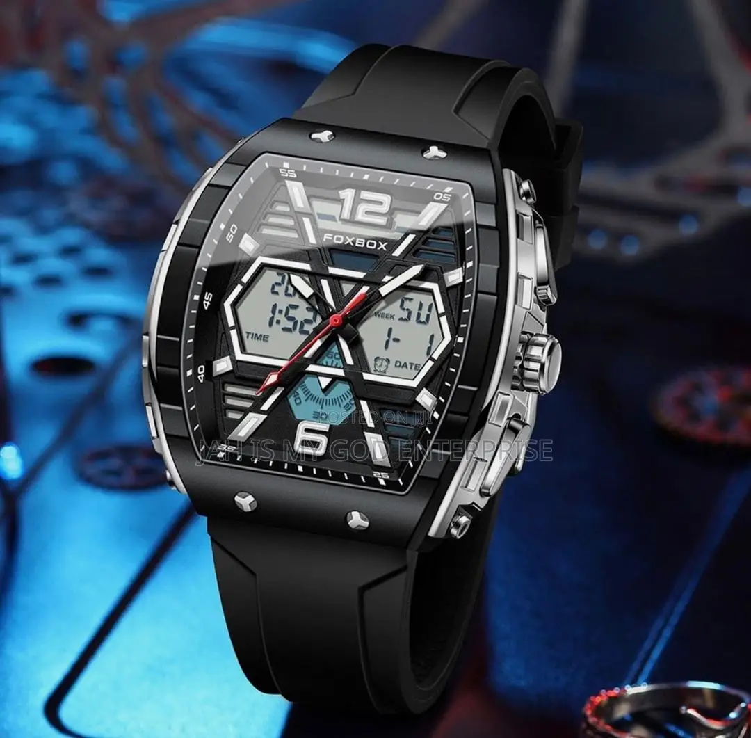 Lige Foxbox Digital Men Military 50m Waterproof Led Quartz Sport Watch