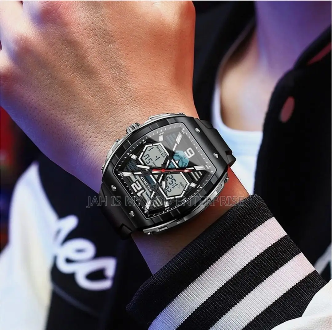 Lige Foxbox Digital Men Military 50m Waterproof Led Quartz Sport Watch