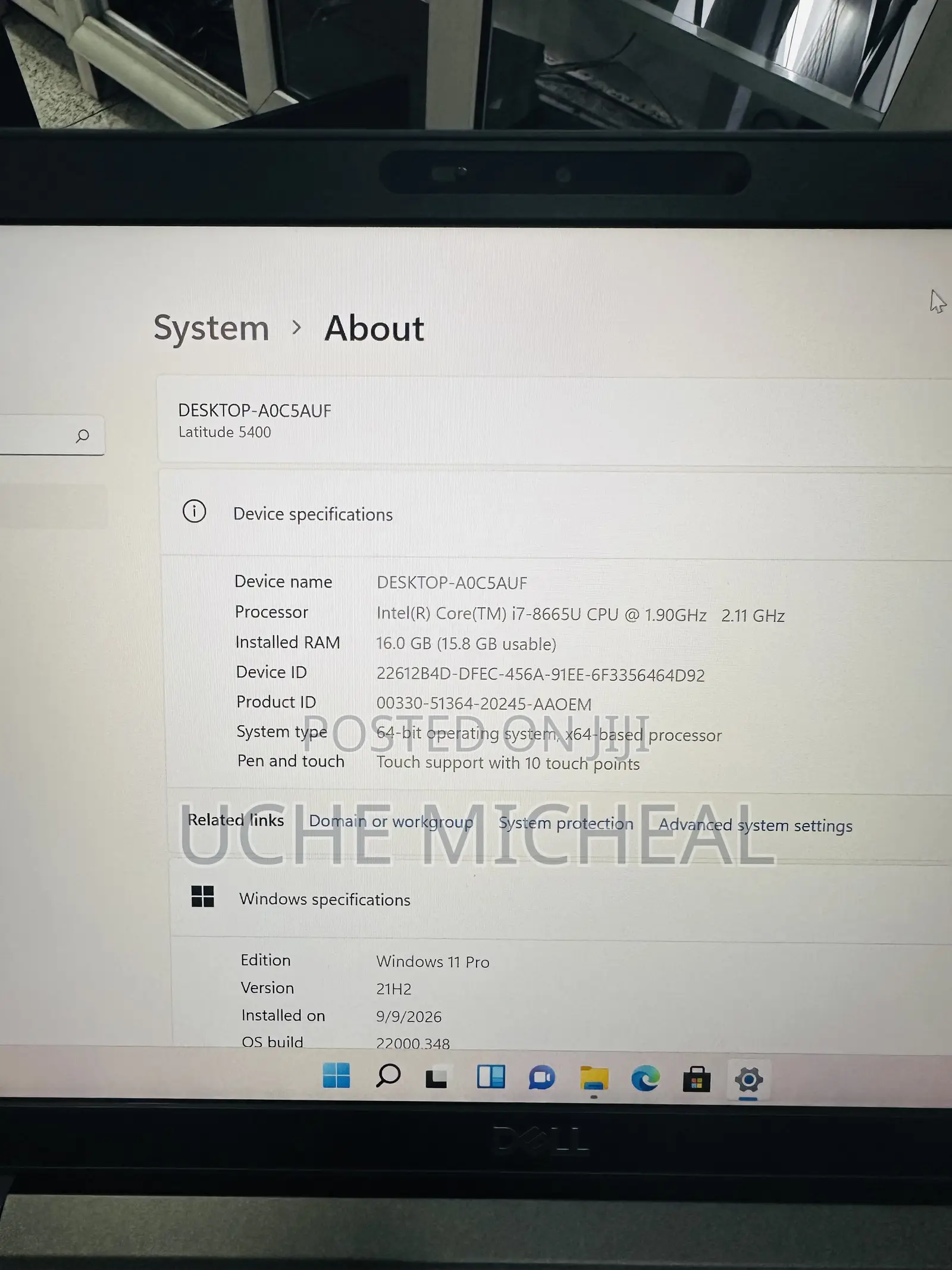 Laptop Dell Latitude 5400 16GB Intel Core i7 SSD 256GB