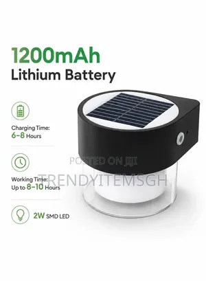 1200mAh Battery Solar Wall Light Dual-Color Outdoor SMD LED Light