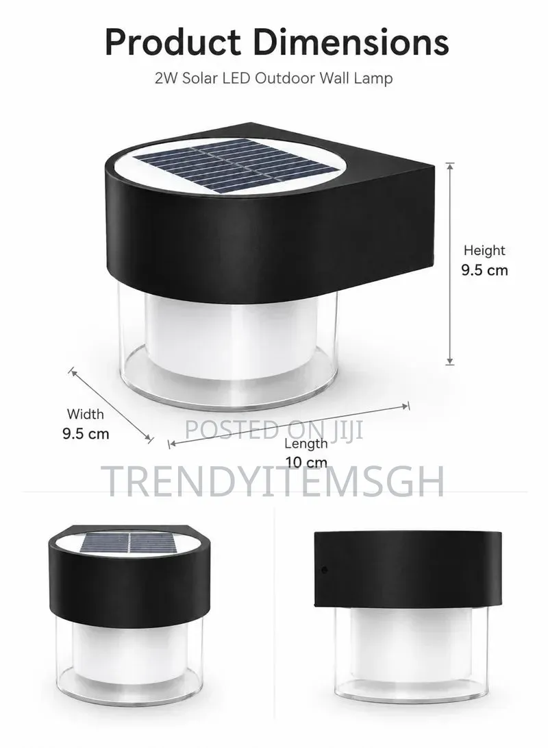 1200mAh Battery Solar Wall Light Dual-Color Outdoor SMD LED Light