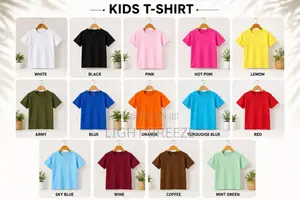 Plain Round Neck T-Shirt - Bulk Retail Available