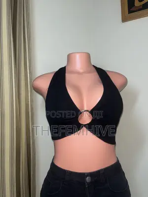 Black Pretty Little Thing Bare Back Top