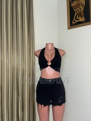 Black Pretty Little Thing Bare Back Top