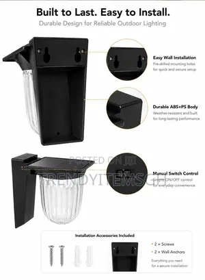 1200mAh Battery Solar Lantern Light Wall Lamp
