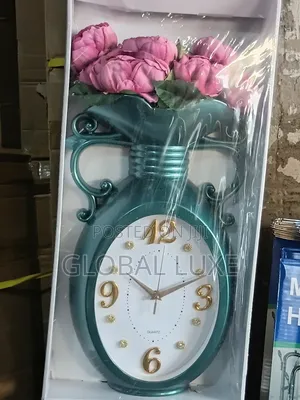 Flower Wall Clock – Elegant Decorative Clock With Artificial Flowers