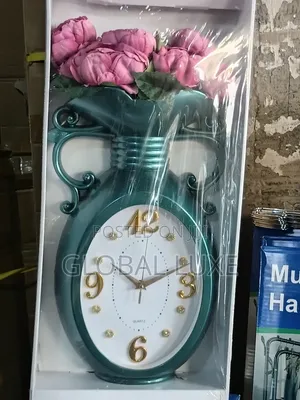 Flower Wall Clock – Elegant Decorative Clock With Artificial Flowers