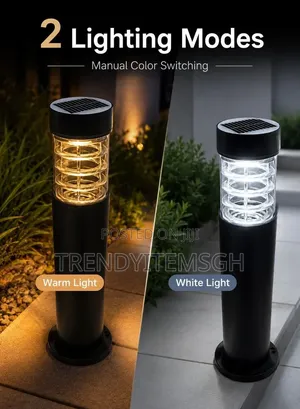 1200mAh Battery Solar Bollard Light LED Pathway Post Lamp