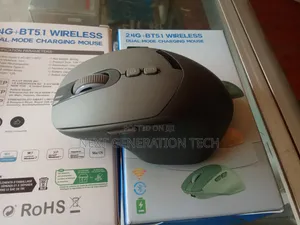 Rechargeable Wireless Mouse With Bluetooth N a Digital Display