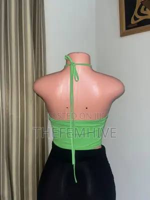 Green Shein Bareback Top