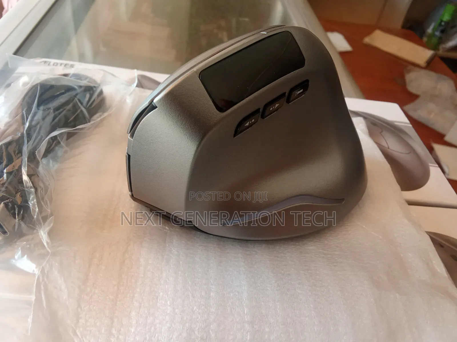 Vertical Gaming Rechargeable Wireless Mouse With OLED Display N RGB