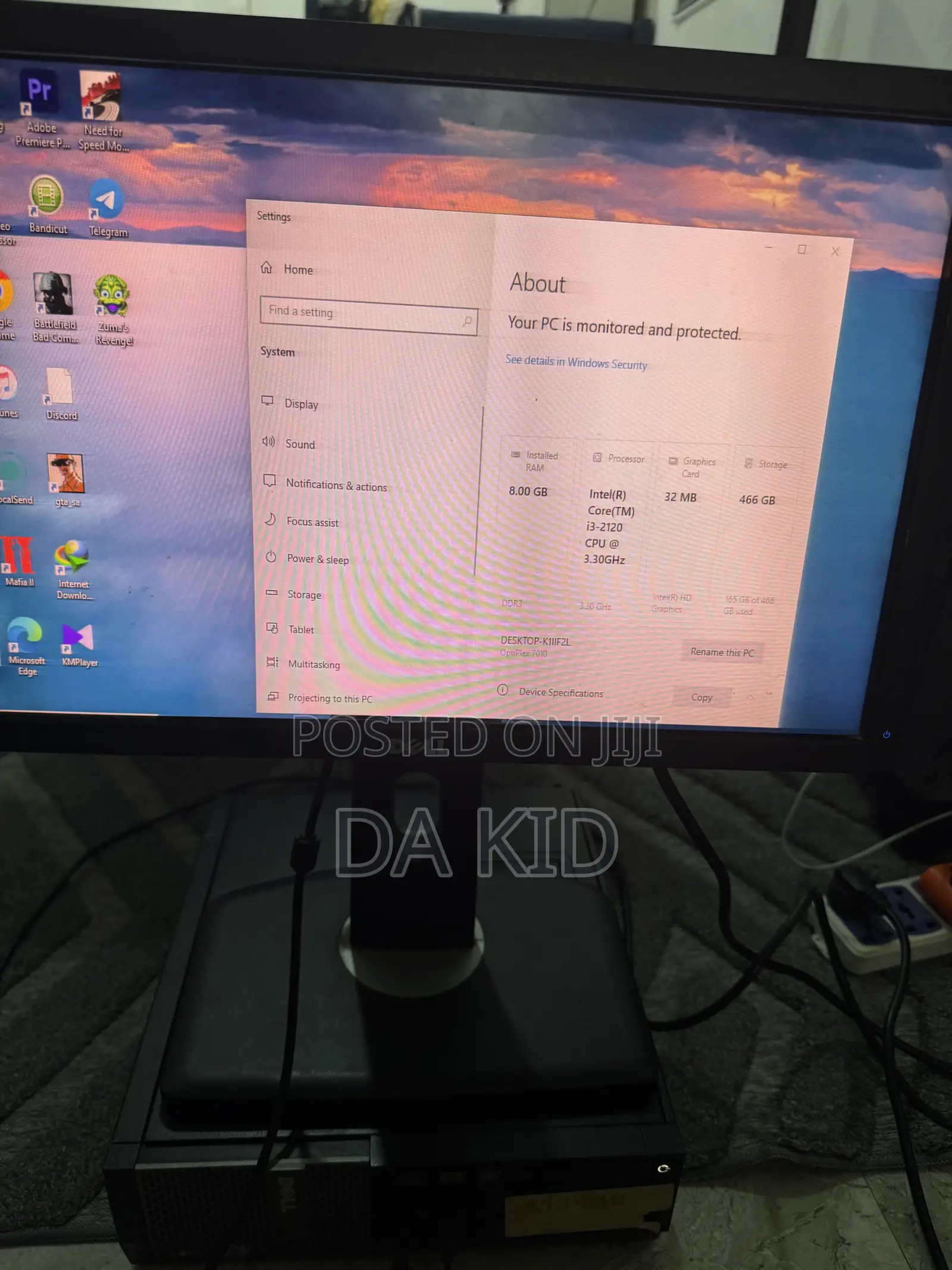 Desktop Computer Dell OptiPlex 7010 8GB Intel Core i3 HDD 500GB
