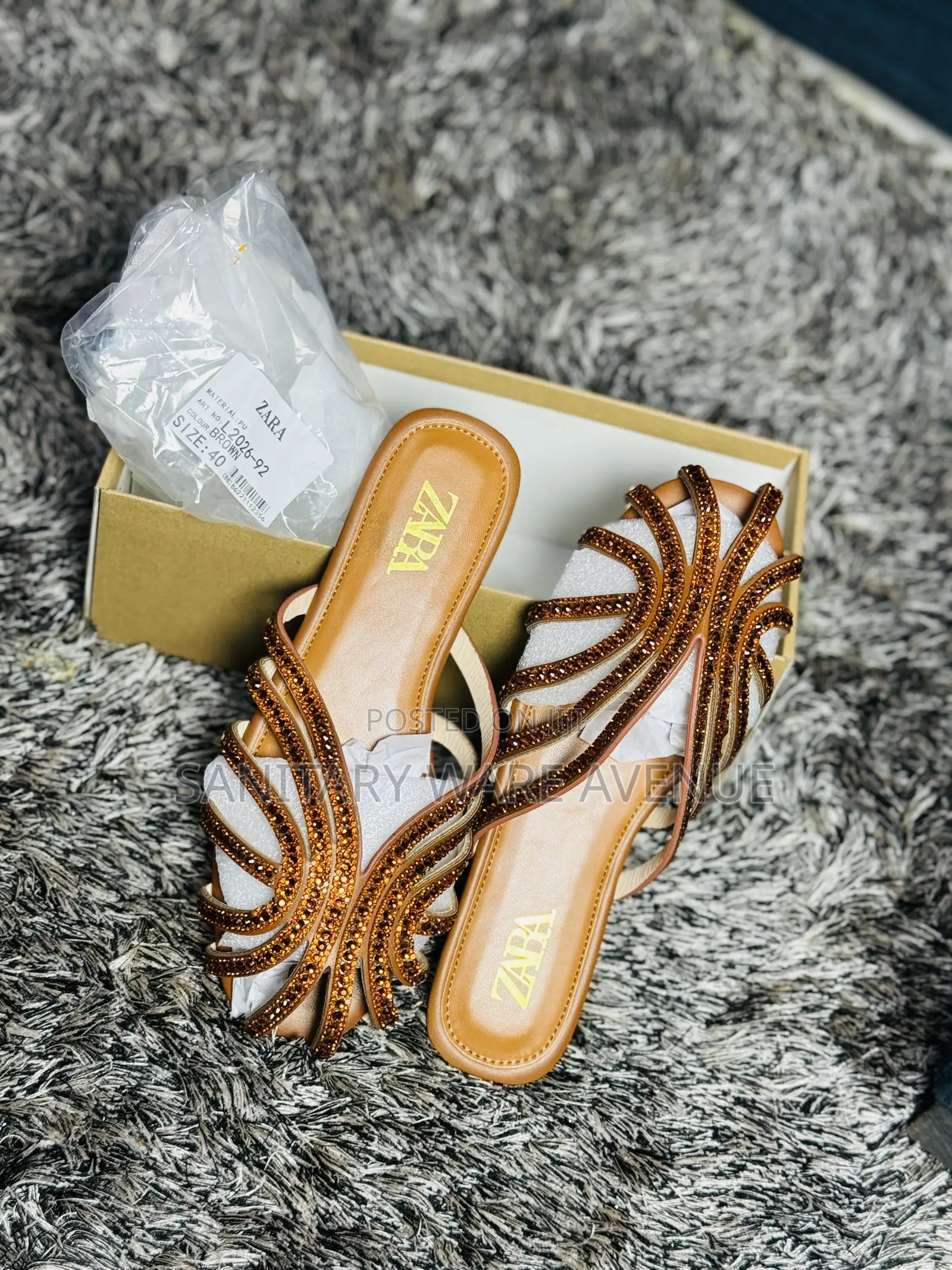 Zara Slippers _ Brown Zara Slippers