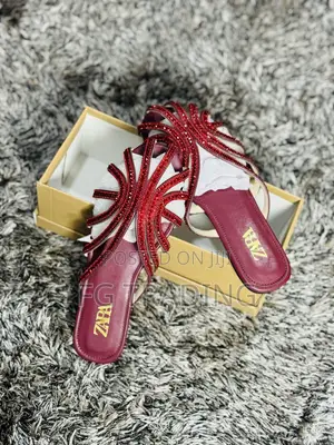 Zara Slipper _ Ladies Wine Slippers