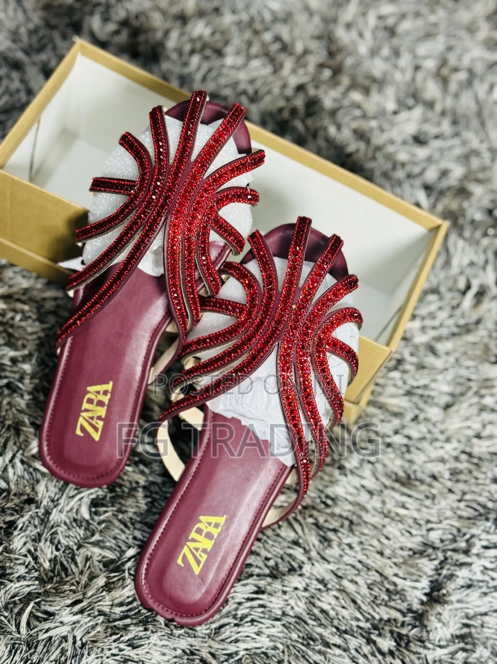 Zara Slipper _ Ladies Wine Slippers