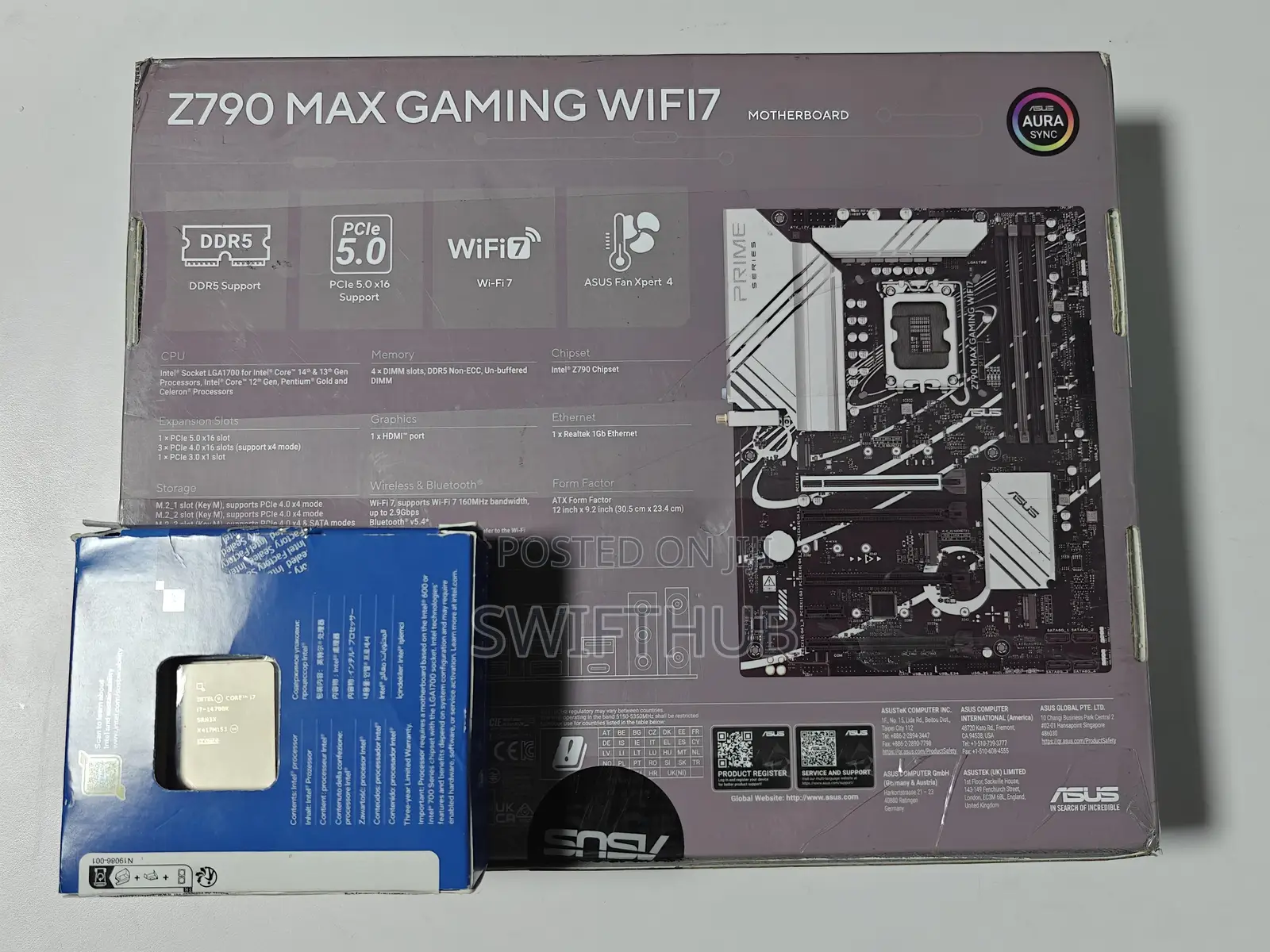 14th Gen Intel Core I7- ASUS Z790 Max Gaming Wifi7 Motherboard