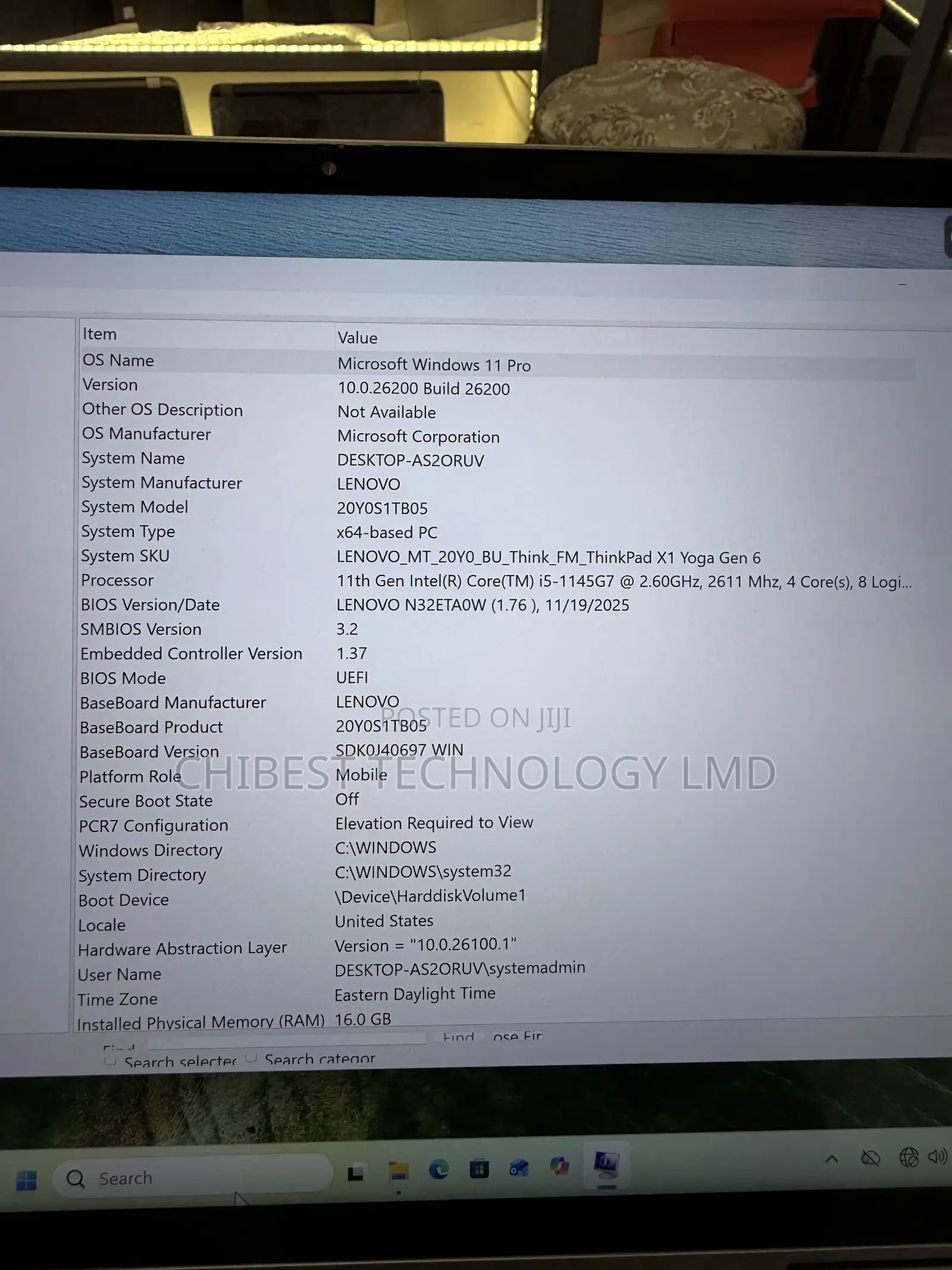 Laptop Lenovo ThinkPad X1 Yoga 16GB Intel Core i5 SSD 512GB
